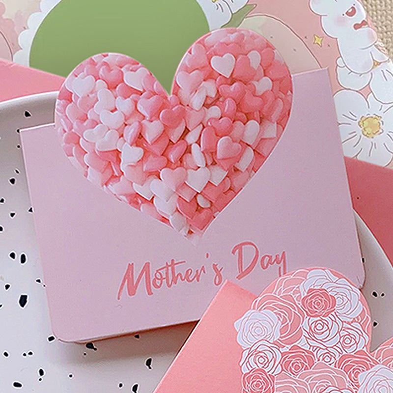 Wholesale of 10pcs/pack Mother's Day Love Flowers Paper Greeting Cards